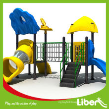 children playground outdoor slide in amusement park playground